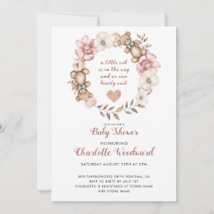 A Little Cub Is On The Way Baby Shower Invitation