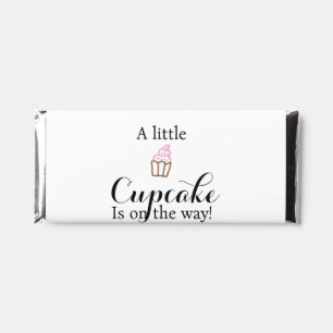 A little cupcake is on its way baby shower name da hershey bar favors