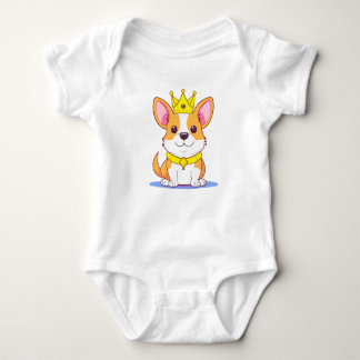 A little cute corgi. baby bodysuit