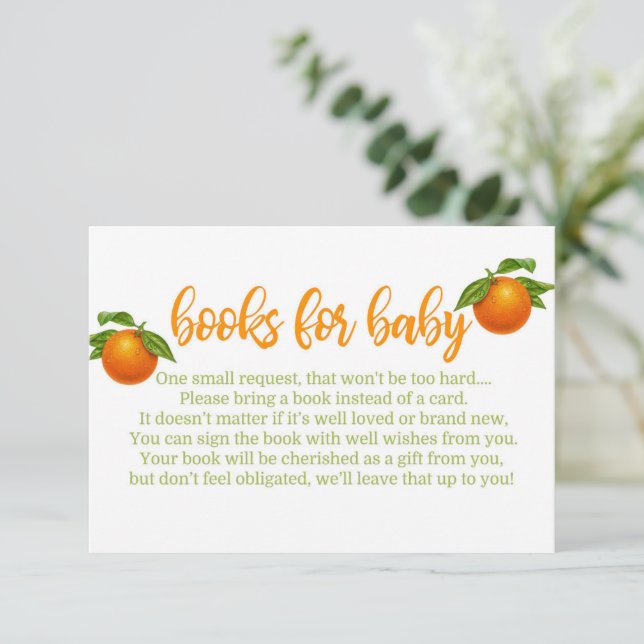 A Little Cutie Baby Shower Book Insert (Standing Front)