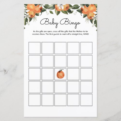 A Little Cutie Baby Shower Games  Baby Bingo Game