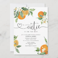 A Little Cutie  baby shower invitation