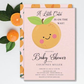 A Little Cutie Baby Shower Invitation by invitationstop at Zazzle