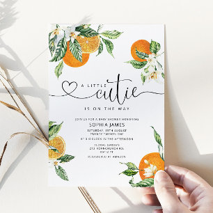 A Little Cutie baby shower invitation