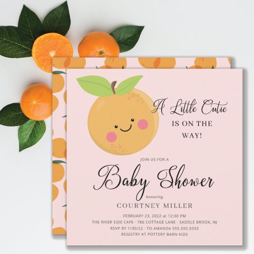 A Little Cutie Baby Shower Invitation
