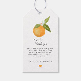 A little Cutie Baby Shower Oranges Gift Tags