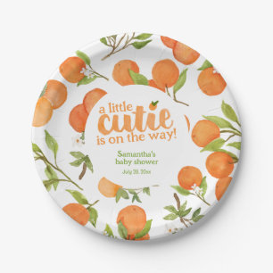 A Little Cutie Baby Shower Paper Plates
