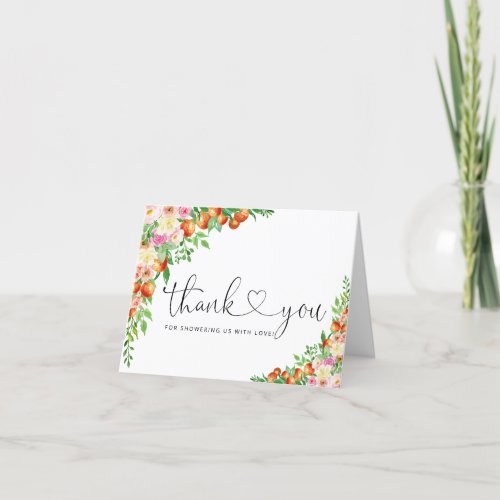 A little cutie baby shower Thank you card