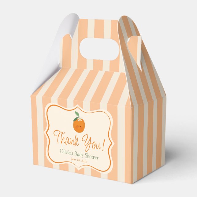 A Little Cutie Baby Shower Thank You Favor Boxes (Front Side)
