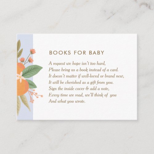 A Little Cutie Book for Baby Request Enclosure Card