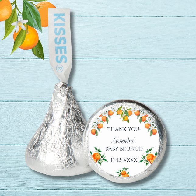 A Little Cutie Citrus Baby Brunch Thank You Hershey®'s Kisses® (Creator Uploaded)