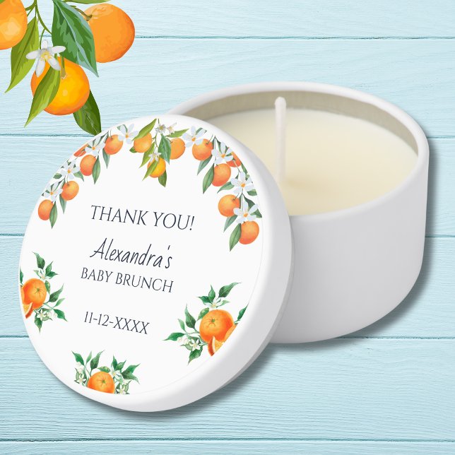A Little Cutie Citrus Baby Brunch Thank You Mini Candle Favors (Creator Uploaded)