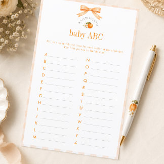 A Little Cutie Citrus Baby Name Race BC Game