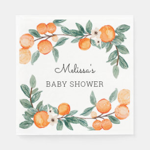 A Little Cutie Citrus Baby Shower Napkins