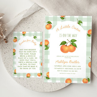 A Little Cutie Citrus Green Books for Baby Card