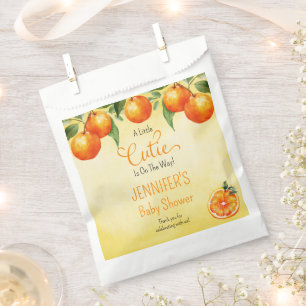 A Little Cutie Citrus Watercolor Baby Shower Favor Bag