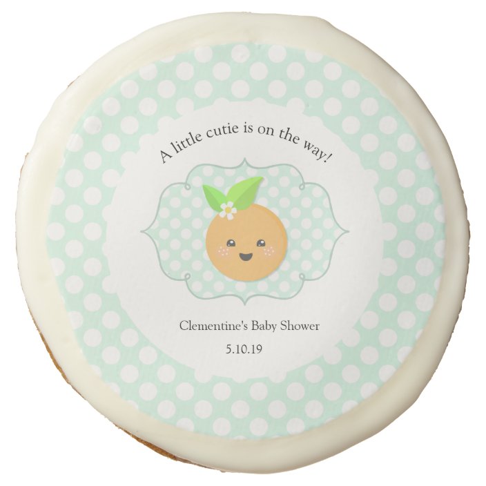 A Little Cutie Clementine Baby Shower Favors Sugar Cookie