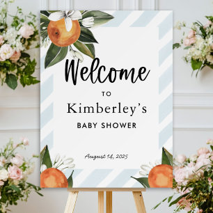 A Little Cutie Clementine Boy SHOWER Welcome Sign