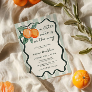 A Little Cutie Gender Neutral Baby Shower Invitation