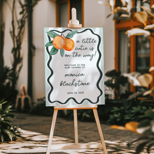 A Little Cutie Gender Neutral Baby Shower Welcome Foam Board