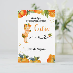A little Cutie is on her Way Baby Shower Invite