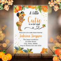 A little Cutie is on her Way Baby Shower Invite