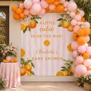 A Little Cutie Is on the way Baby Shower Backdrop