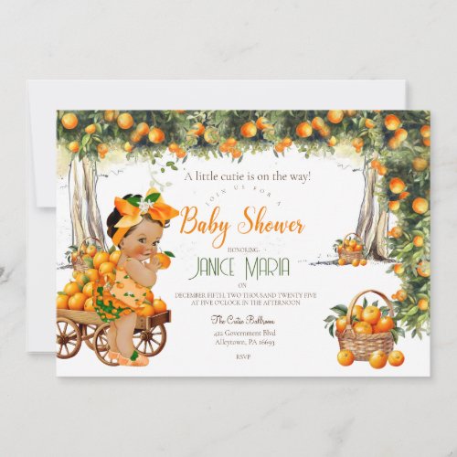 A Little cutie is on the way Baby Shower Invitatio Invitation