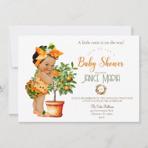 A Little cutie is on the way Baby Shower Invitation