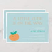 A little cutie is on the way baby shower invitation (Front/Back)