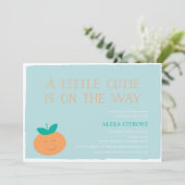 A little cutie is on the way baby shower invitation (Standing Front)