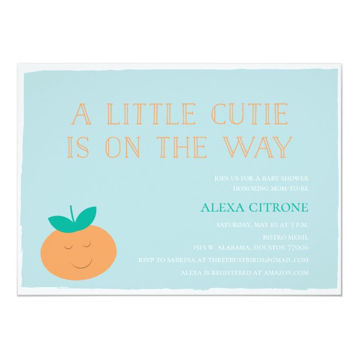 little cutie baby shower invitations