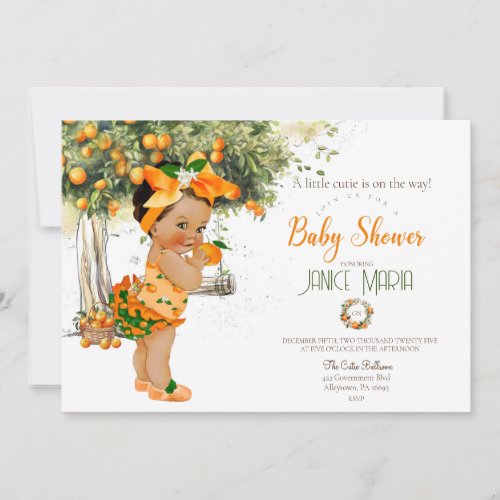 A Little cutie is on the way Baby Shower Invitation