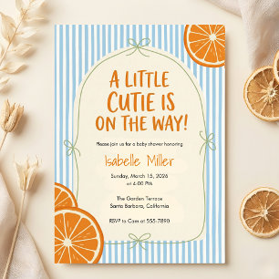 A Little Cutie is on the Way Baby Shower Invitation