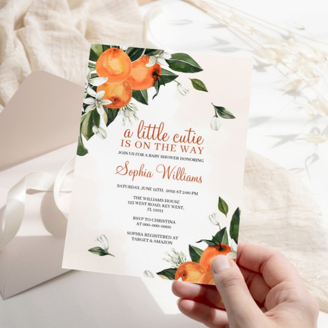 A Little Cutie Is On The Way Baby Shower Invitation (Creator Uploaded)