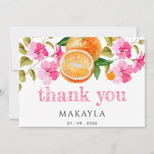 A Little Cutie Is On The Way Baby Shower Thank You Card