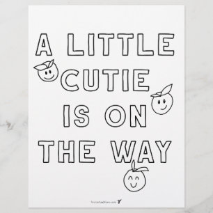 A Little Cutie is on the Way Budget Coloring Page