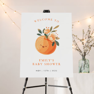 A Little Cutie Is On The Way Citrus Baby Shower Foam Board