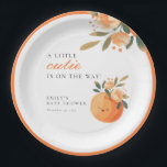A Little Cutie Is On The Way Citrus Baby Shower Paper Plates<br><div class="desc">A Little Cutie Is On The Way Citrus Baby Shower Paper Plates</div>