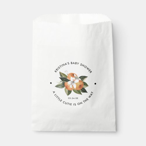 A Little Cutie Is On The Way Cutie Baby Shower Favor Bag