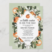 A Little Cutie is on the Way Drive By Baby Shower  Invitation (Front/Back)