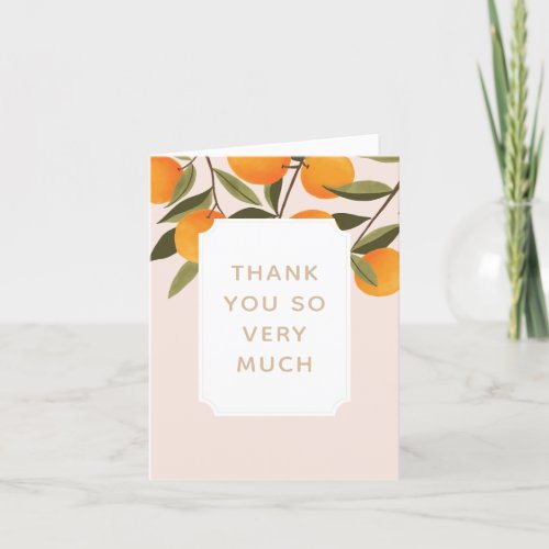 A Little Cutie is on the Way Girl Baby Shower Thank You Card