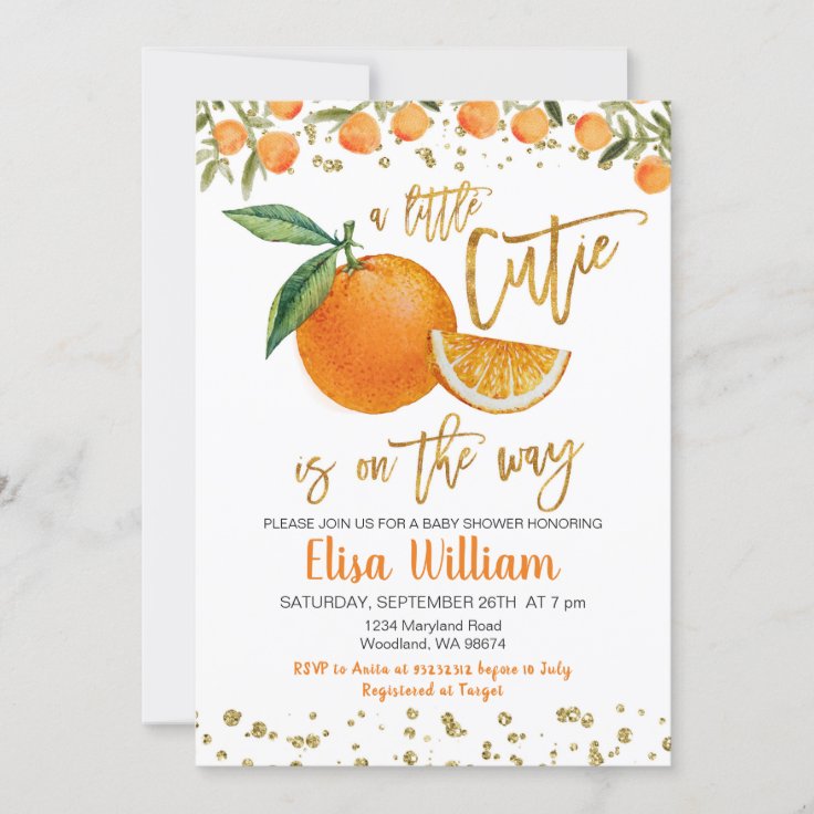 A little cutie is on the way invitation | Zazzle