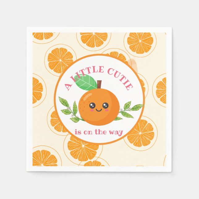 A Little Cutie Is on the Way Napkins (Front)