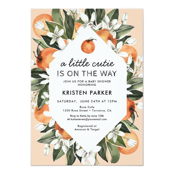 little cutie baby shower invitations