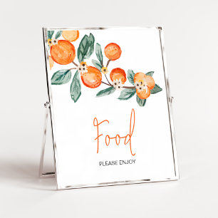A Little Cutie is on the Way Orange Food Poster