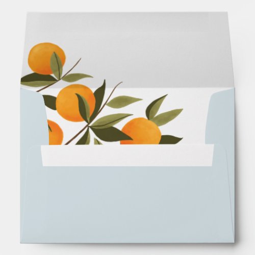 A Little Cutie is on the Way Oranges Baby Shower E Envelope