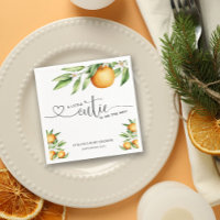 A Little Cutie is on the way Oranges Baby Shower 
