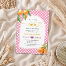 A Little Cutie is on the Way Pink Baby Shower