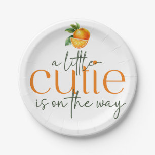 A Little Cutie Is On The Way Plates